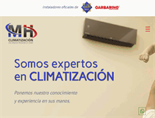 Tablet Screenshot of mhclimatizacion.com.ar